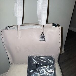 DKNY Light Pink Studded Tote Bag